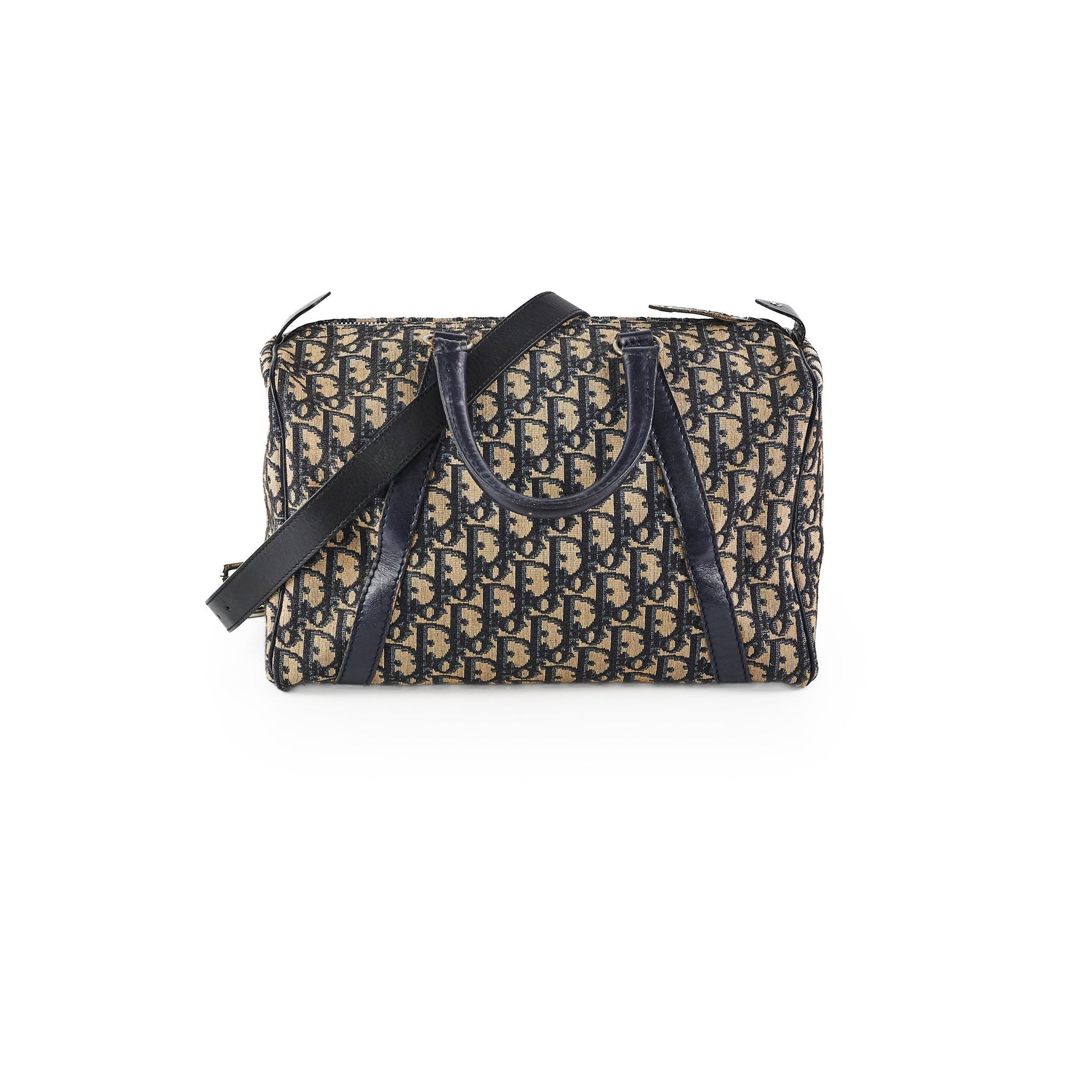 Dior Christian Boston Bag Monogram Navy Travel Bag