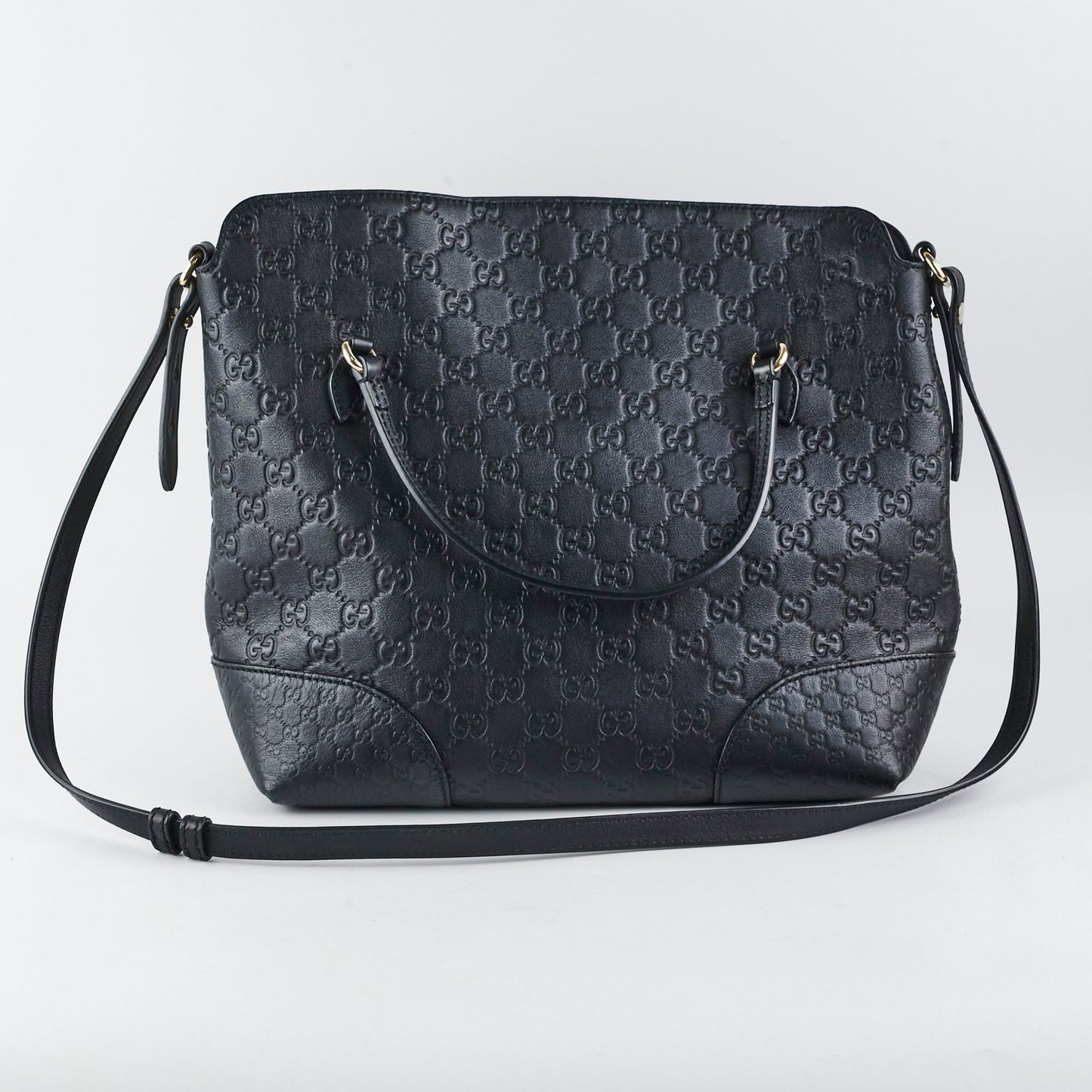 Gucci Tote Monogram Black Shoulder Bag