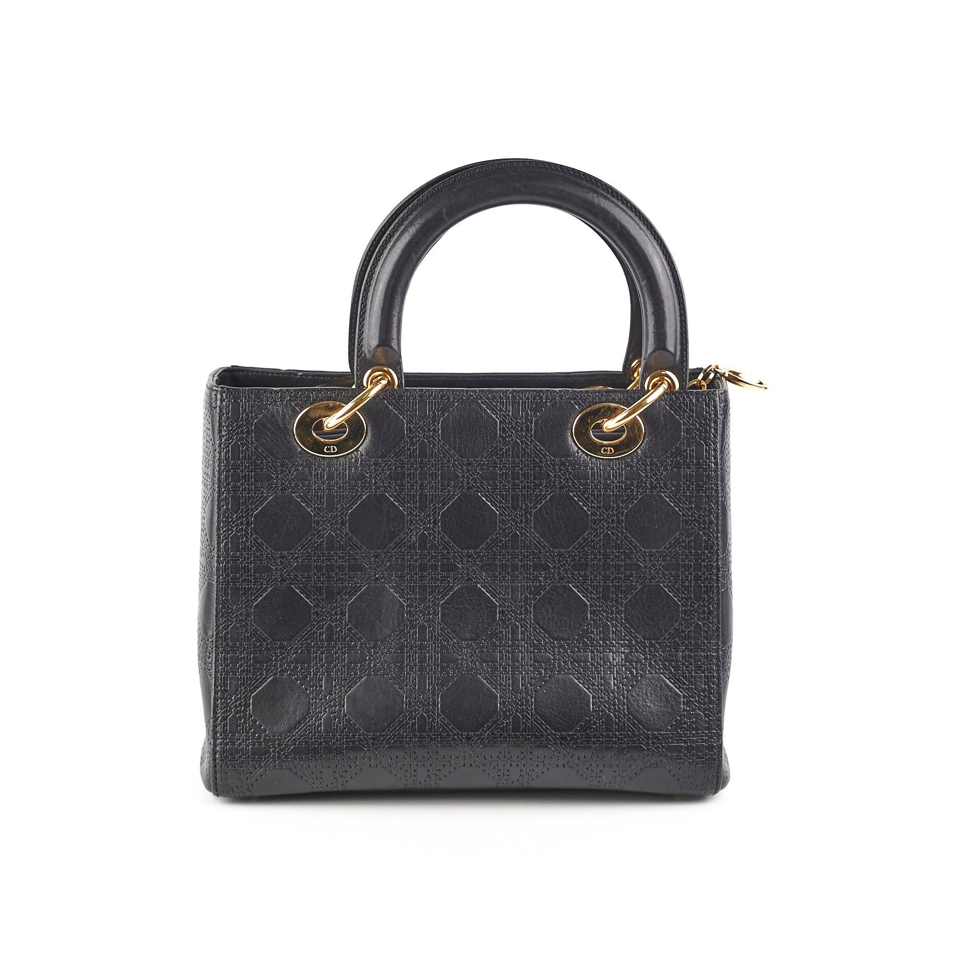 Dior Lady Cannage Bag Black Medium Shoulder Bag