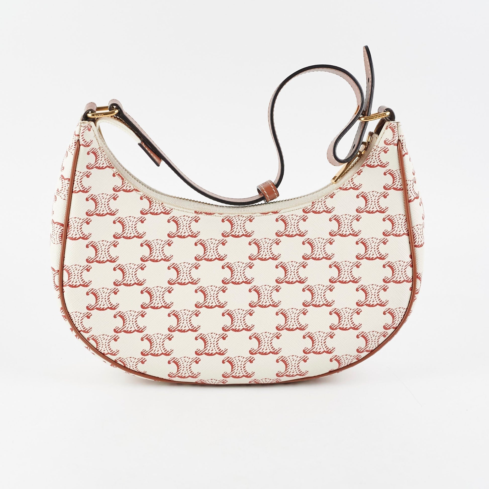 Luxury Ava Triomphe Handbag Canvas Red Travel Bag