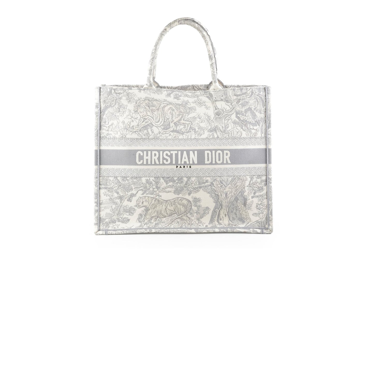 Dior Christian Book Tote Grey Gray Large Tote Bag