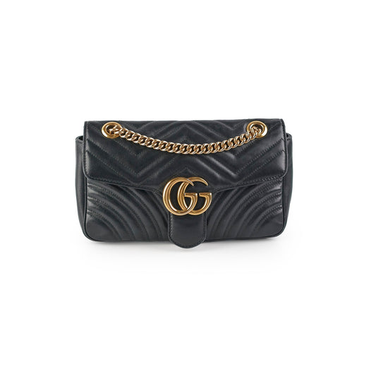 Gucci Marmont Shoulder Bag Black Small Shoulder Bag