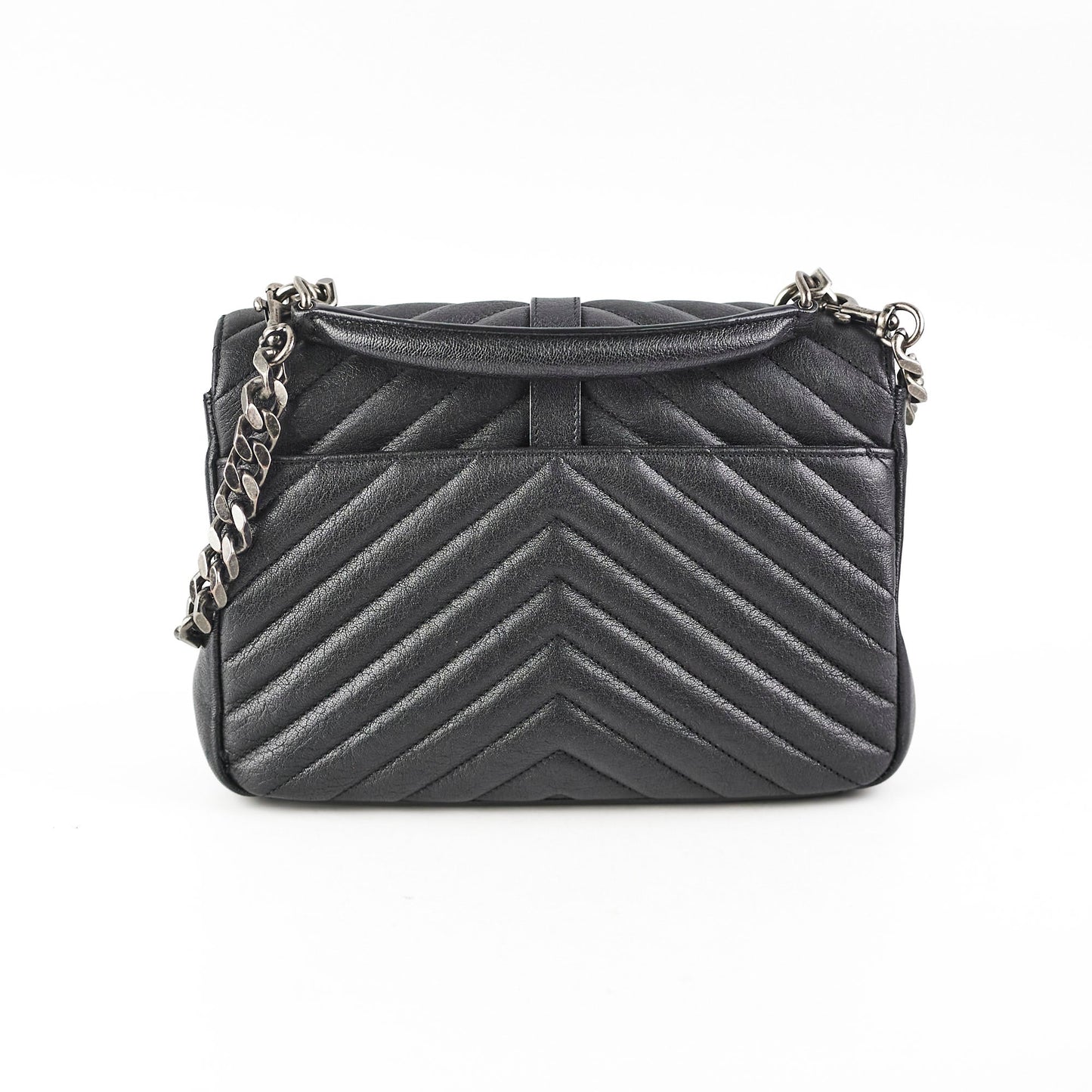 YSL Saint Laurent College Bag Black Medium Crossbody Bag College Black Bag