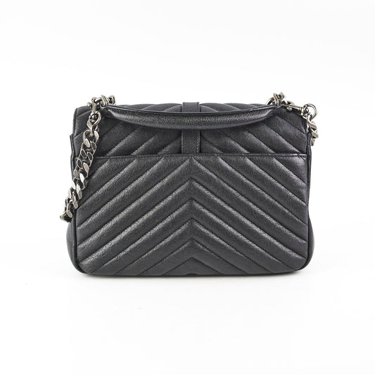YSL Saint Laurent College Bag Black Medium Crossbody Bag College Black Bag