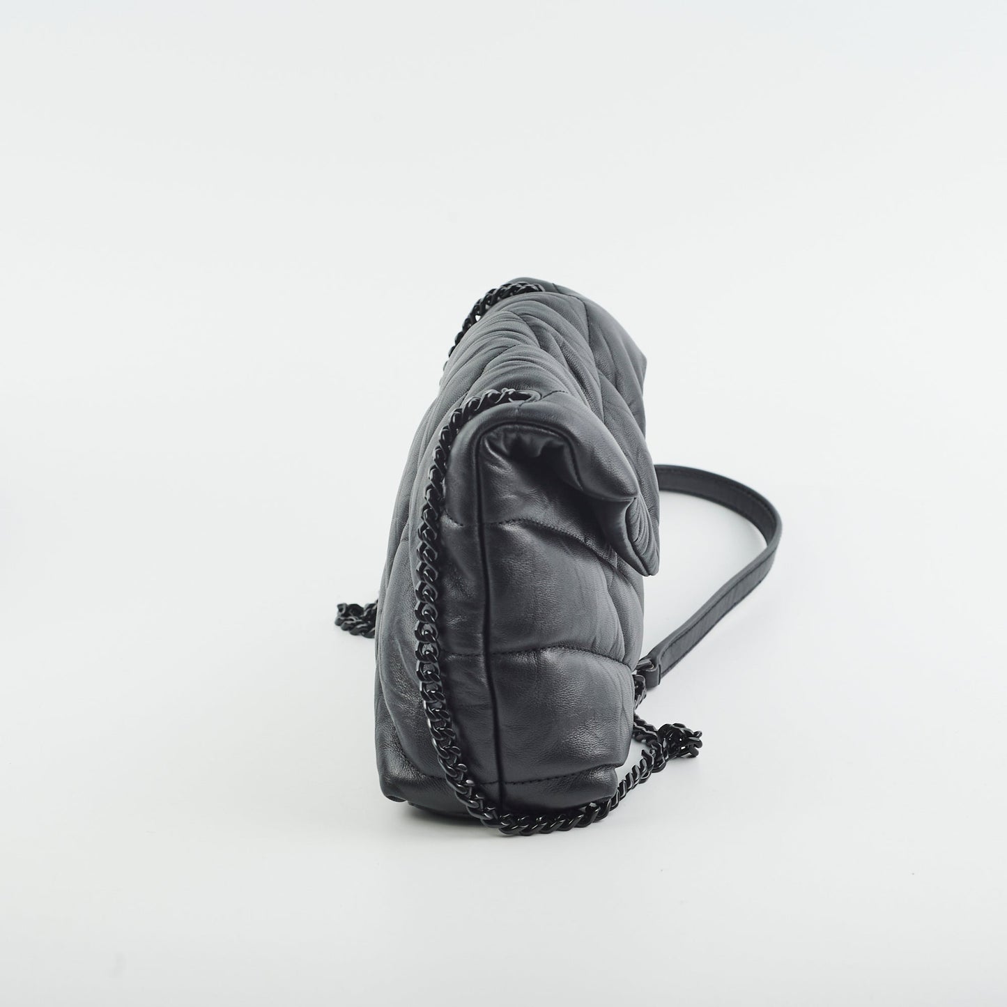 YSL Saint Laurent So Puffer Crossbody Bag Black Toy