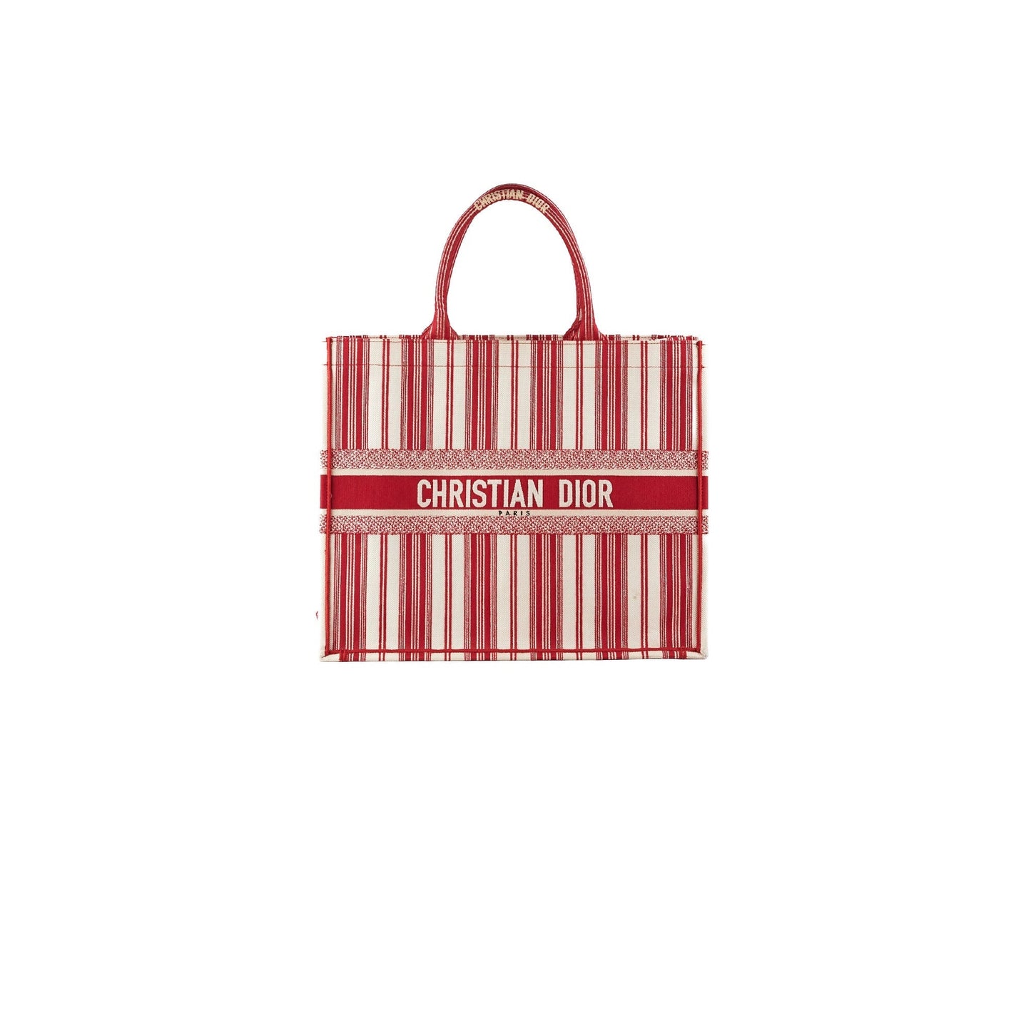 Dior Christian Book Tote Red Large Tote Bag