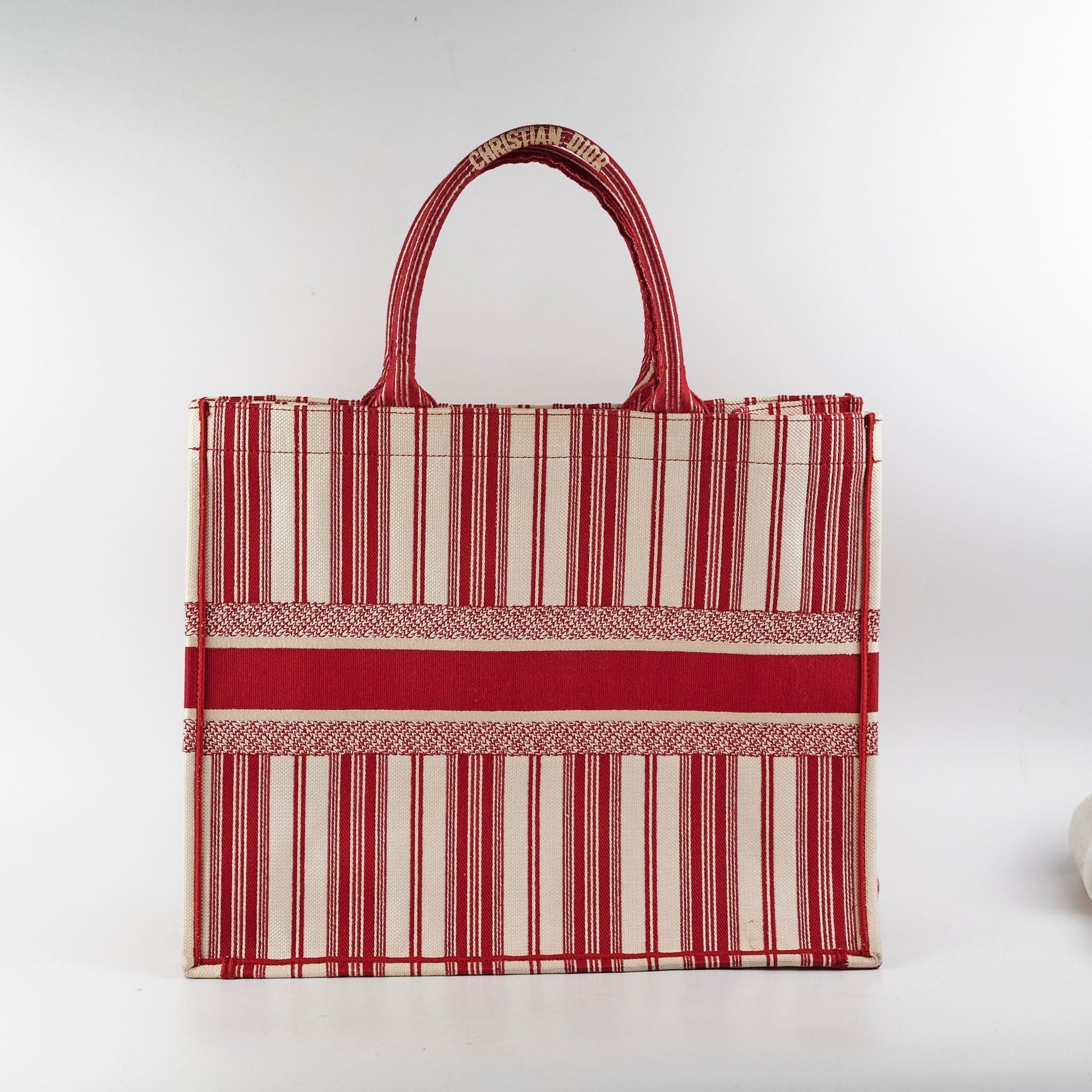 Dior Christian Book Tote Red Large Tote Bag