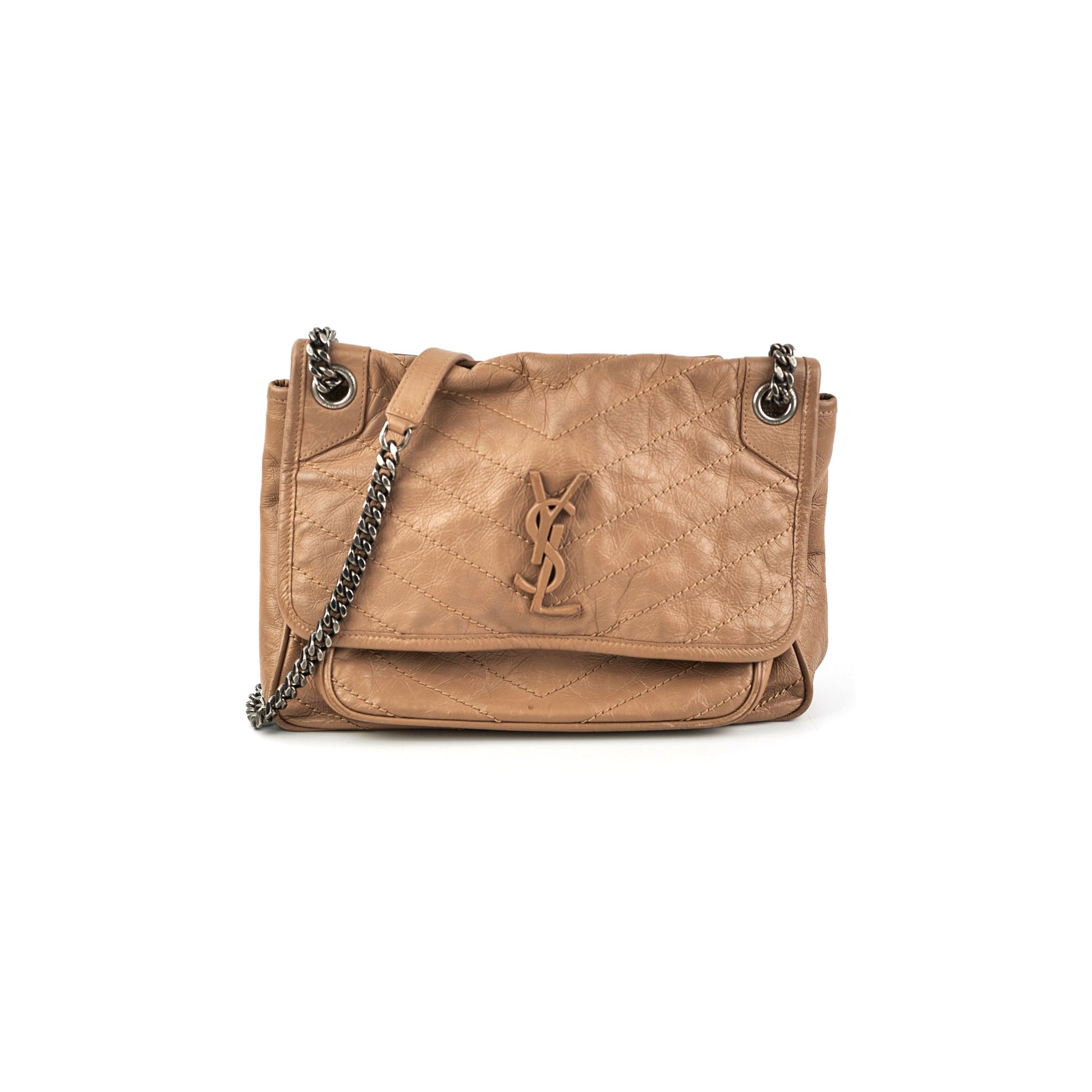 YSL Saint Laurent Niki Taupe Crossbody Bag Medium