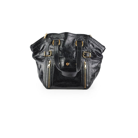 YSL Saint Laurent Downtown Bag Patent Black Travel Bag