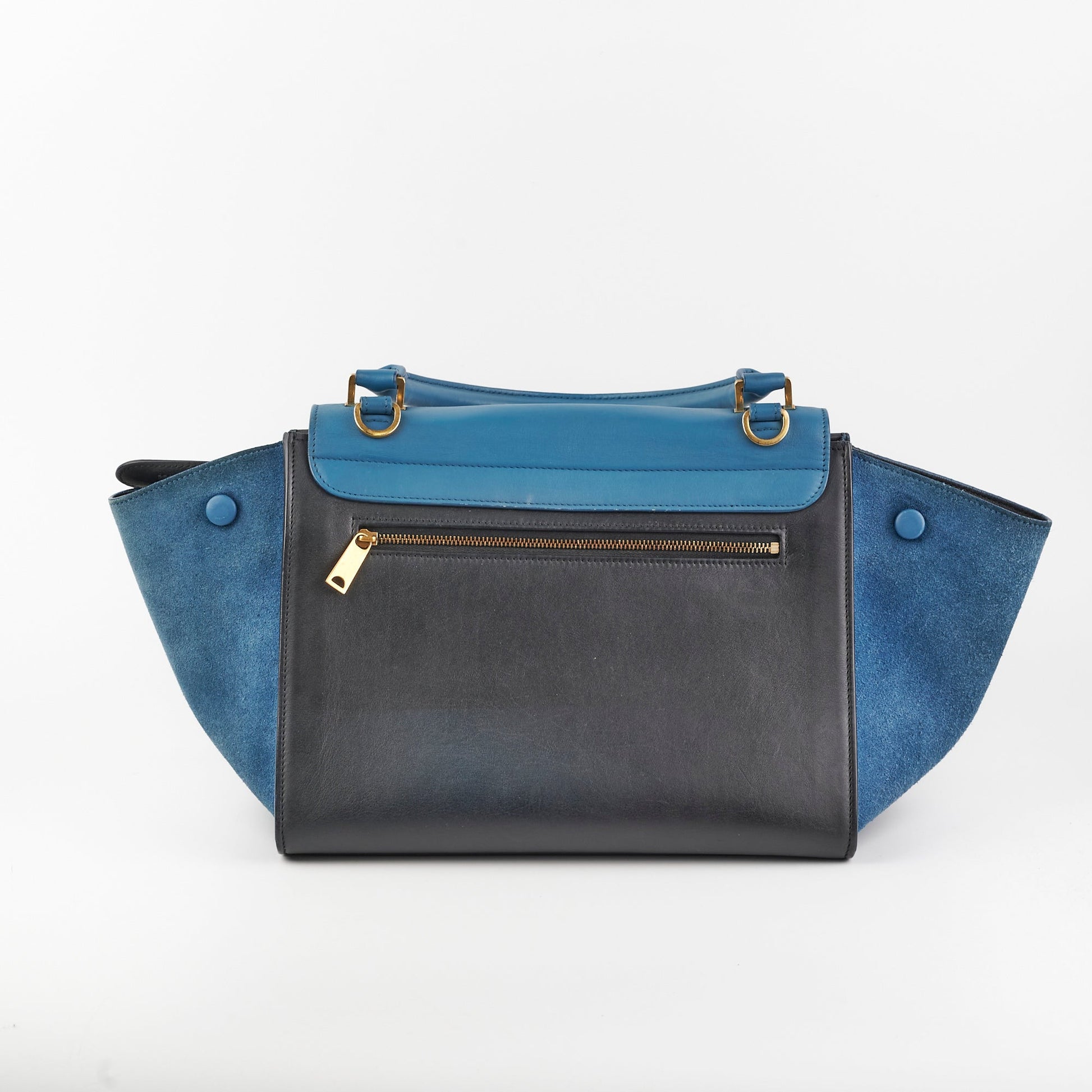 Luxury Trapeze Handbag Black Blue Travel Bag