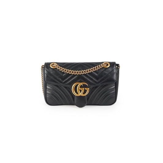 Gucci Marmont Shoulder Bag Black Small Marmont Black