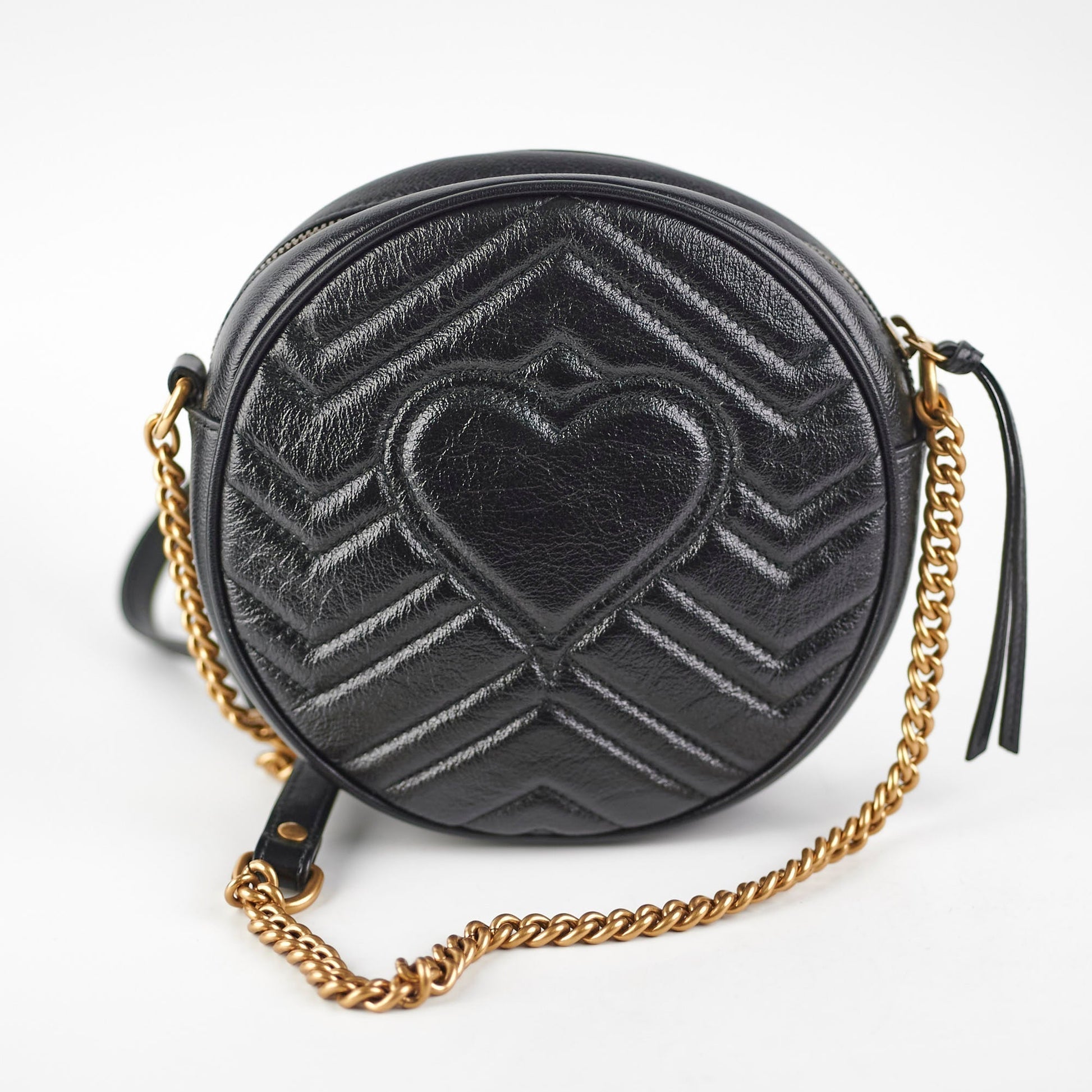 Gucci Marmont Round Crossbody Black Crossbody Bag