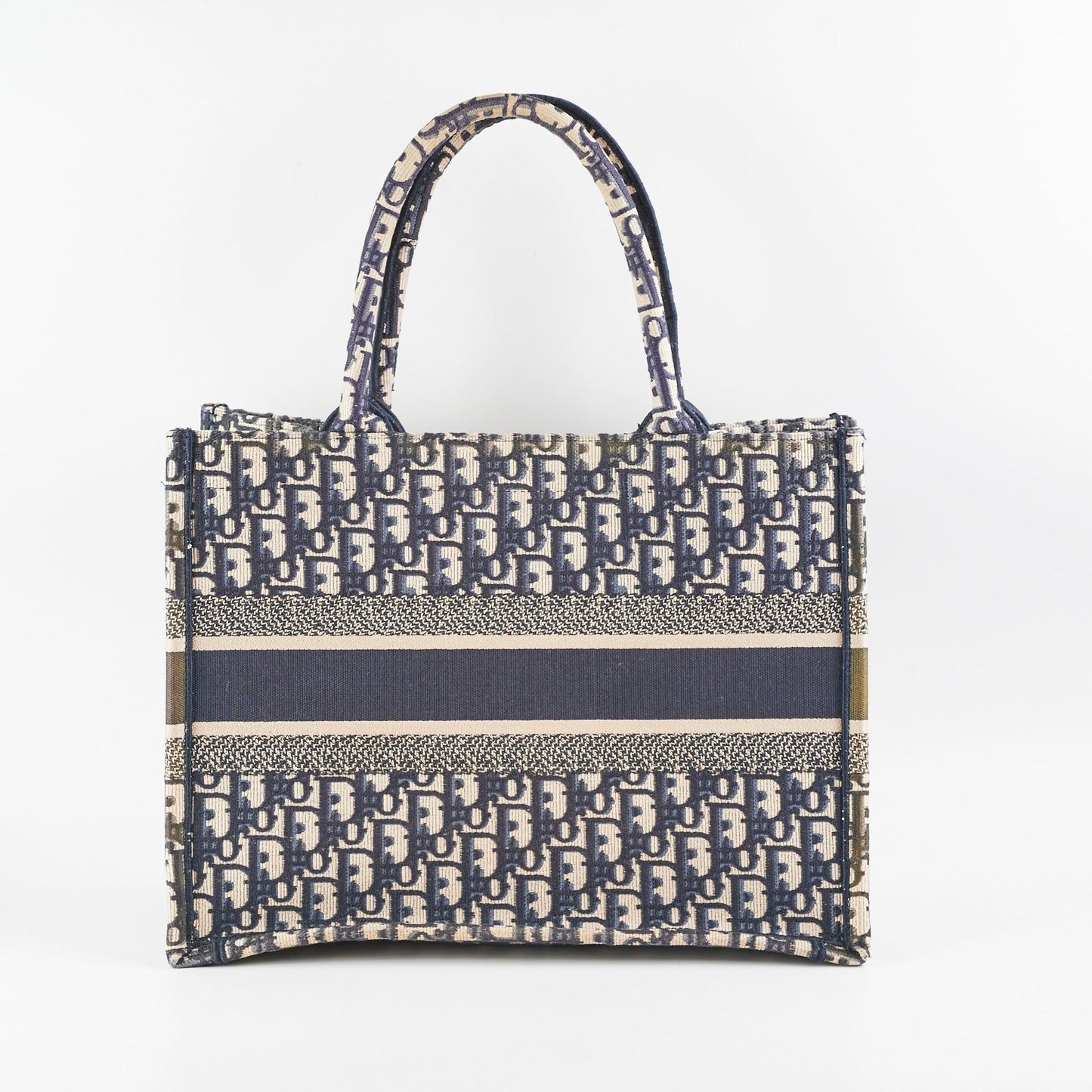 Dior Book Tote Oblique Navy Medium Tote Bag