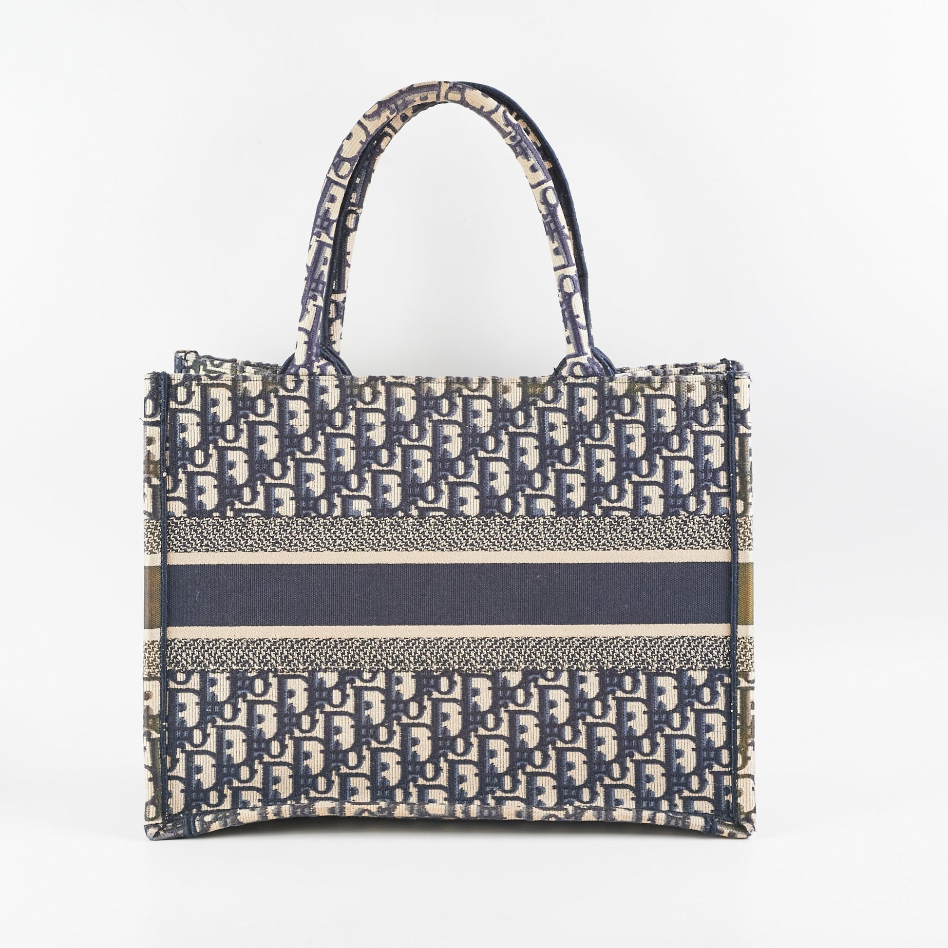 Dior Book Tote Oblique Navy Medium Tote Bag