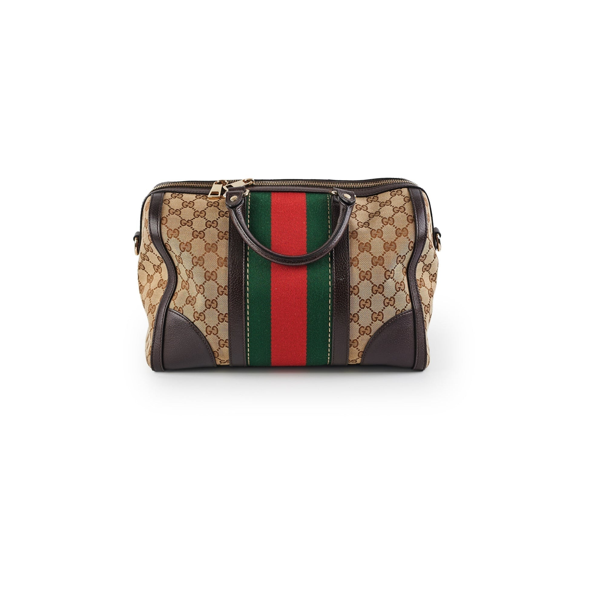 Gucci Boston Tote Canvas Monogram Shoulder Bag