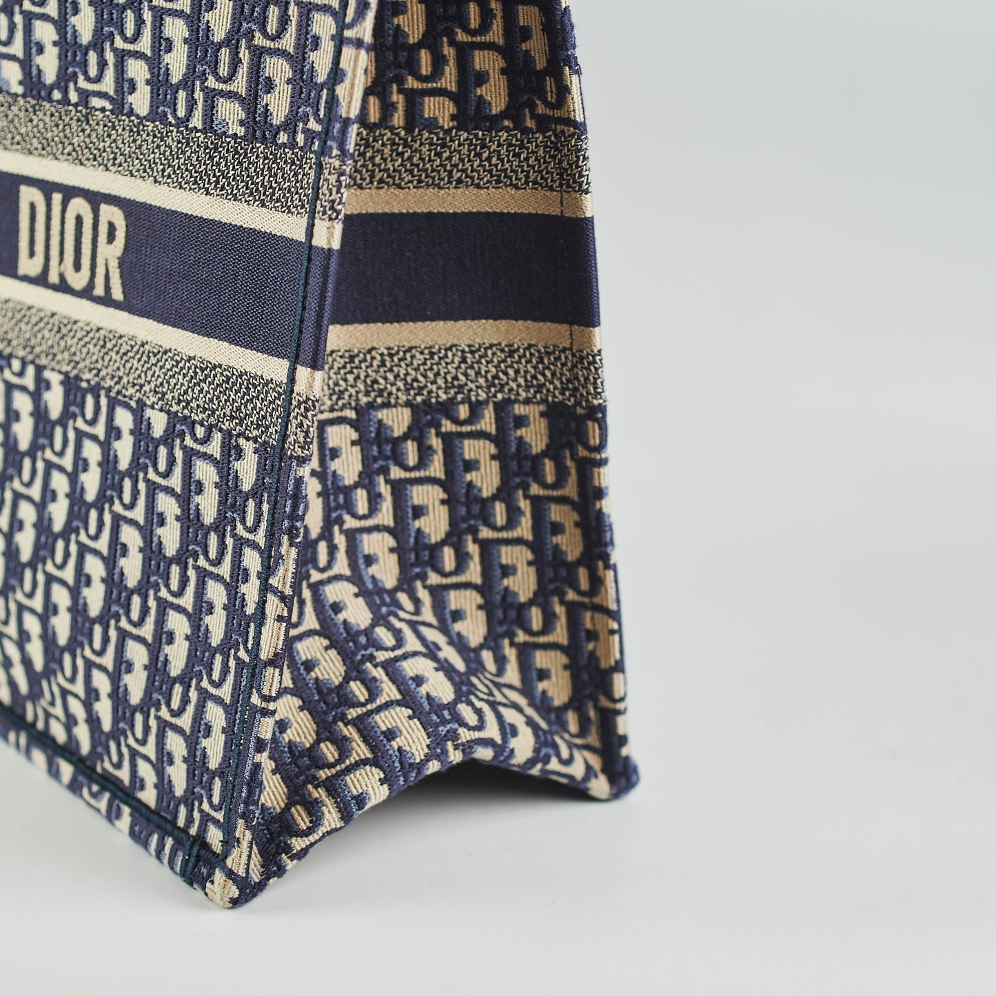 Dior Christian Book Tote Navy Large Tote Bag Book Tote Navy