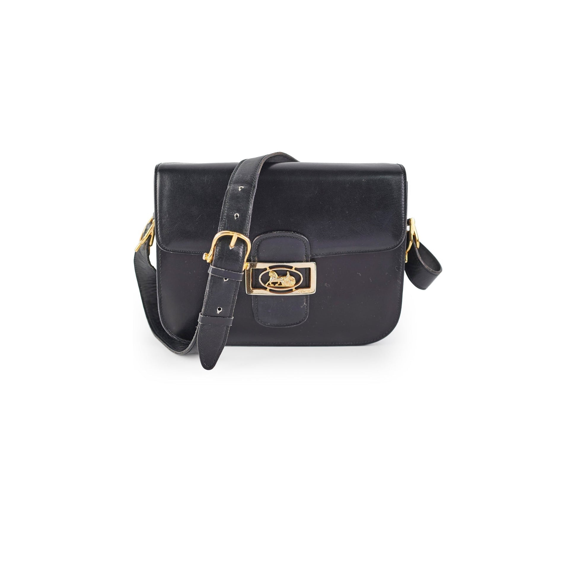 Luxury Horse Carriage Bag Black Travel Bag