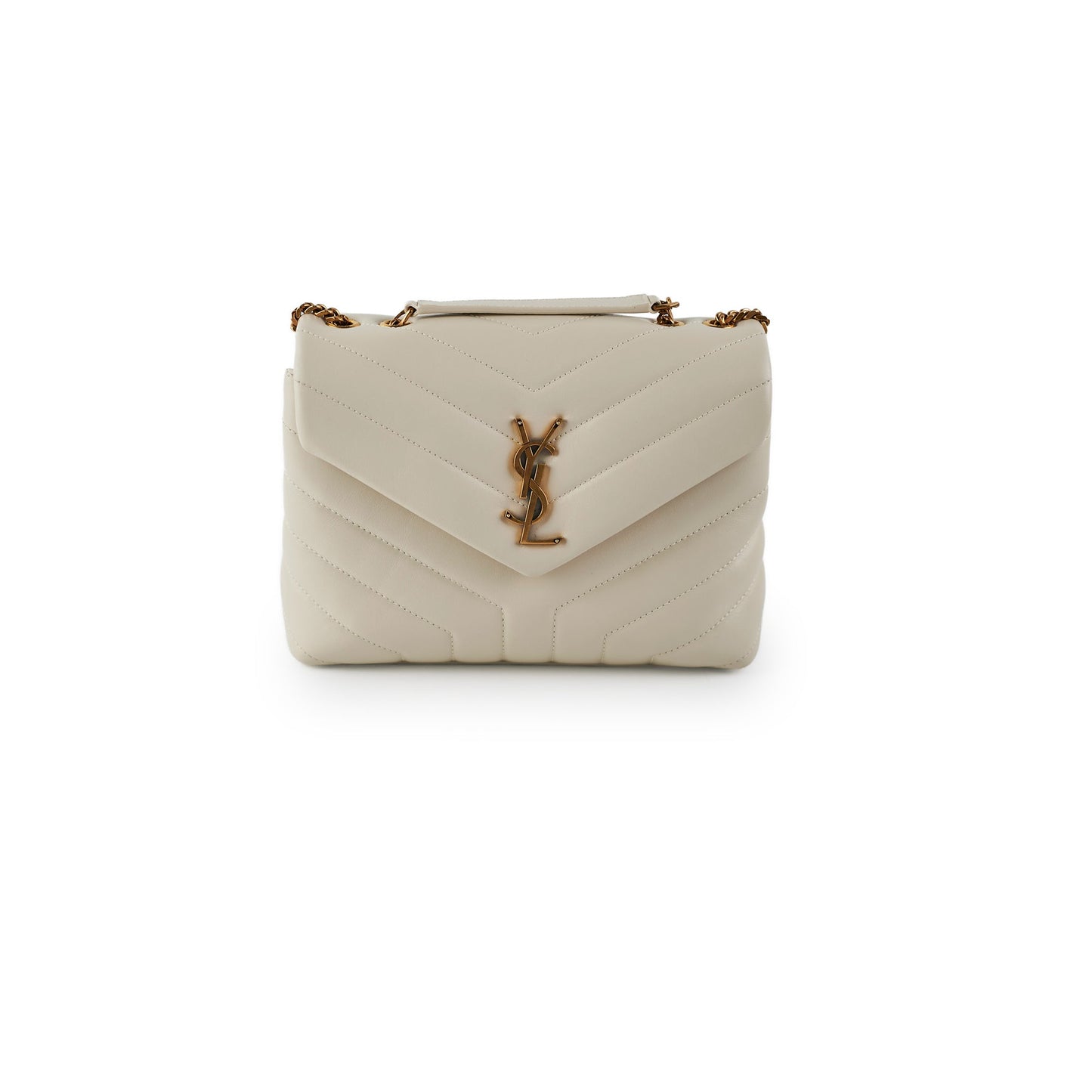 YSL Saint Laurent Lou Lou Crossbody Bag Cream Small