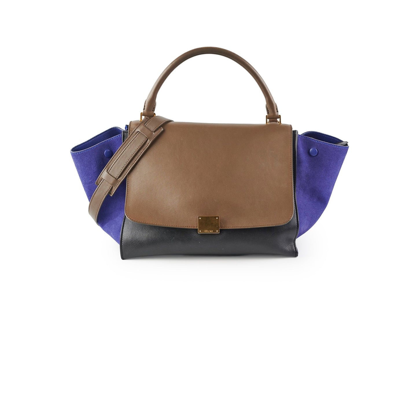 Luxury Trapeze Tricolour Handbag Medium Travel Bag