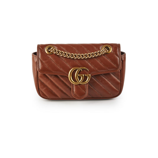 Gucci Marmont Shoulder Bag Brown Mini
