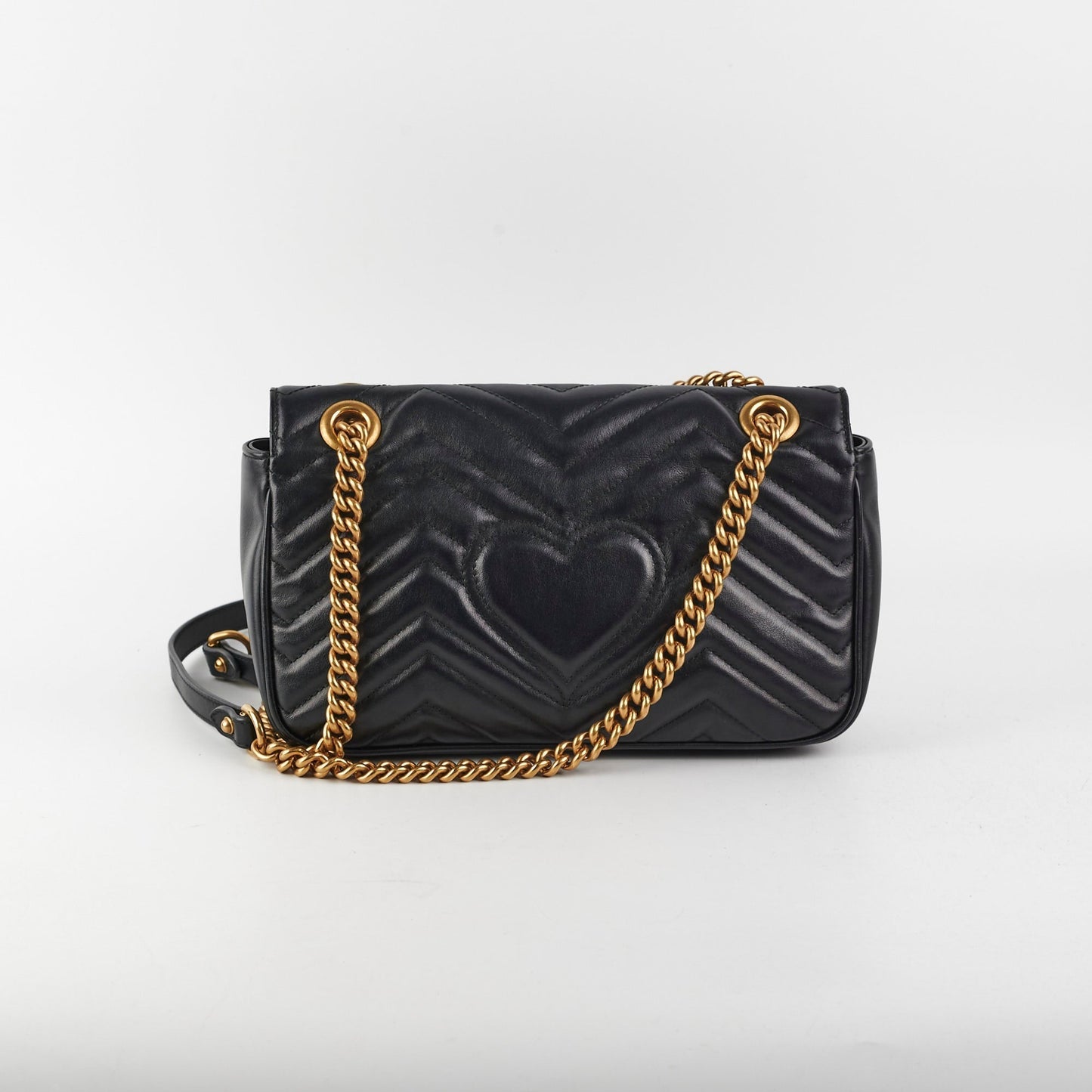 Gucci Hold Marmont Shoulder Bag Black Small
