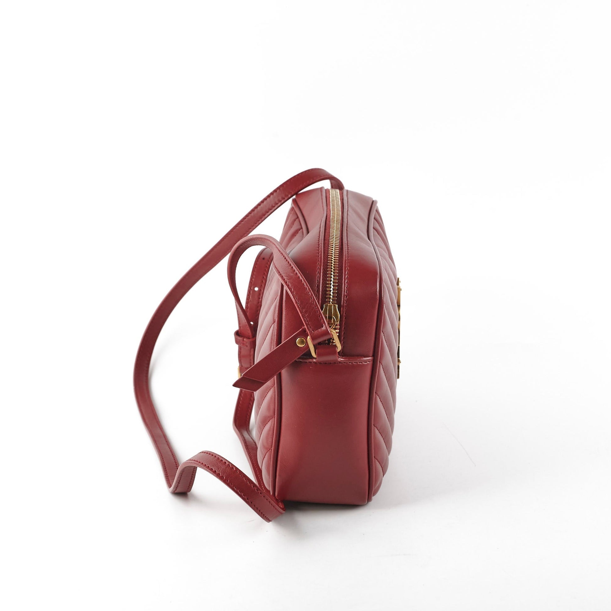YSL Saint Laurent Lou Camera Bag Burgundy Travel Bag
