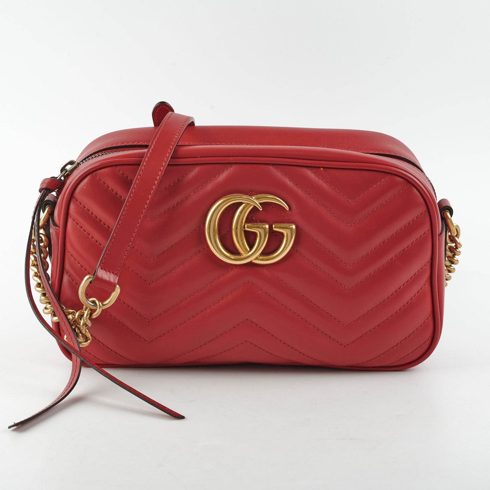 Gucci Marmont Soho Disco Bag Red Small Crossbody Bag