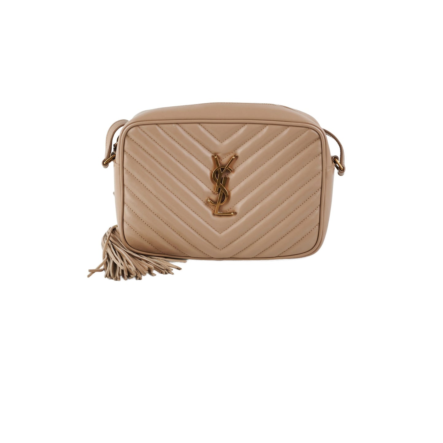 YSL Saint Laurent Lou Camera Bag Beige Crossbody Bag