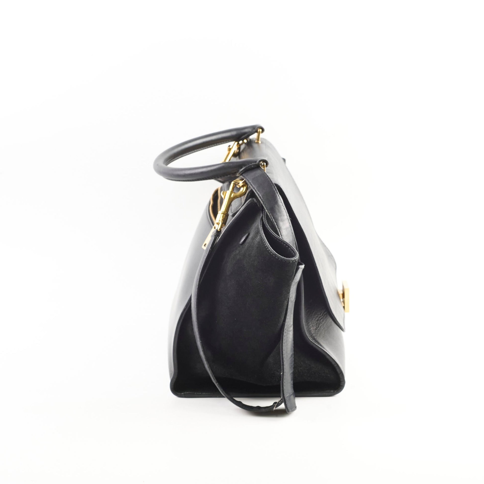 Luxury Meium Trapeze All Handbag Black Travel Bag