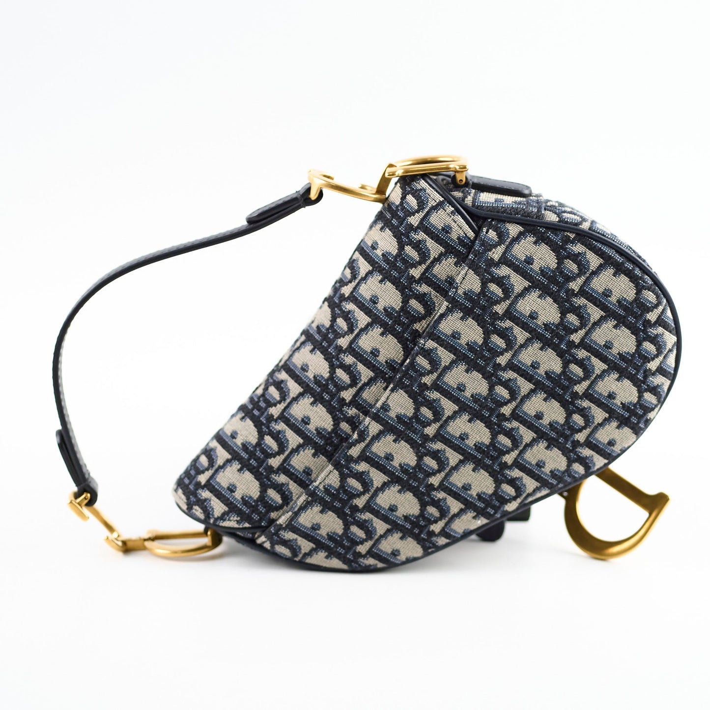 Dior Saddle Bag Oblique Blue Mini Crossbody Bag