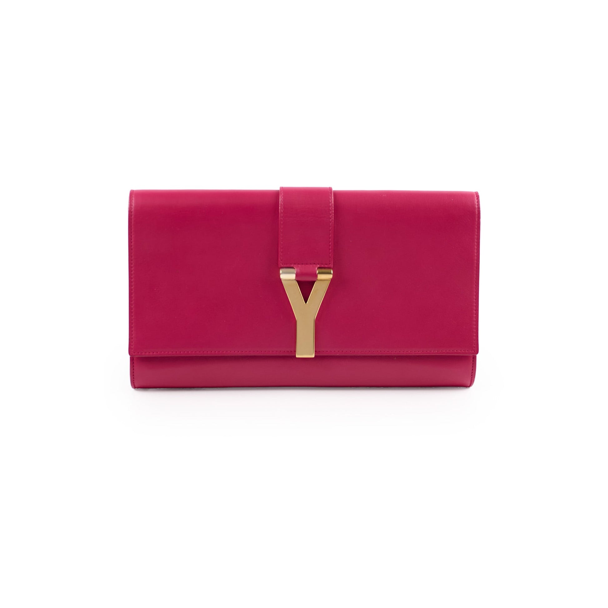 YSL Saint Laurent Clutch Pink Large Clutch Bag