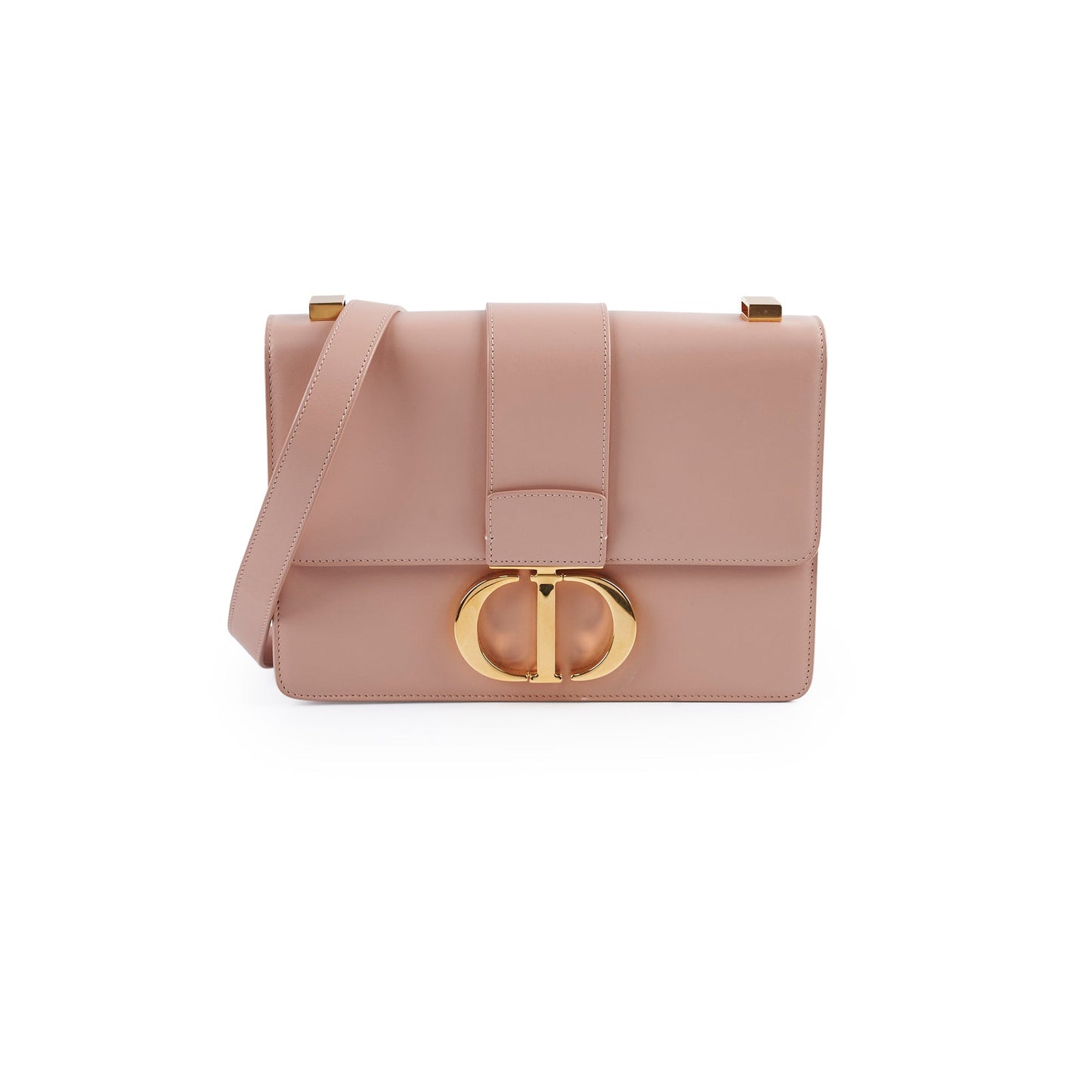 Dior Christian Montaigne Dusty Calfskin Crossbody Bag Pink