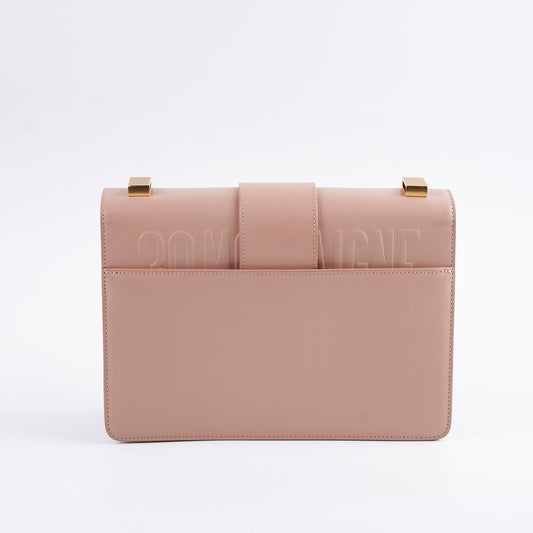 Dior Christian Montaigne Dusty Calfskin Crossbody Bag Pink