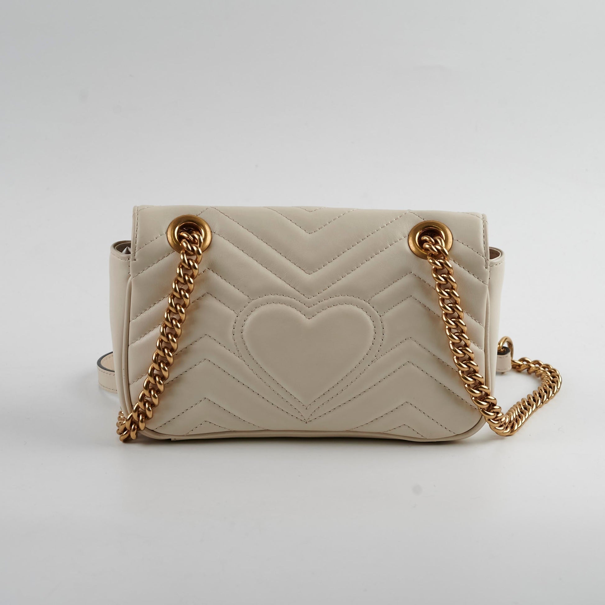 Gucci Marmont Matelass Shoulder Bag Cream Mini