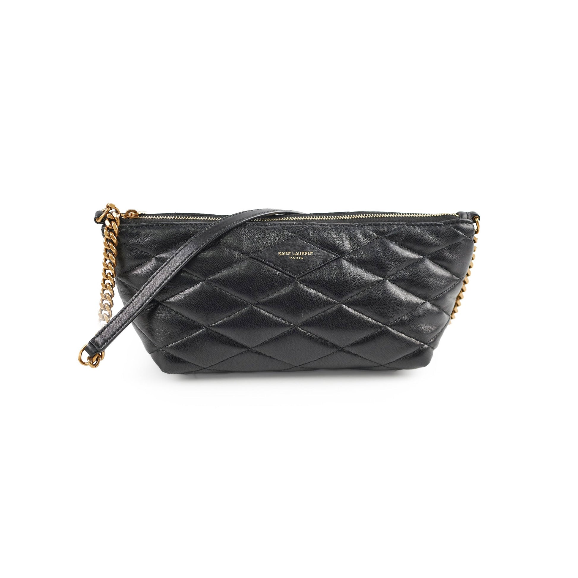 YSL Saint Laurent 22515 Saint Laurent Mini Quilted Leather Bag Black Shoulder Bag
