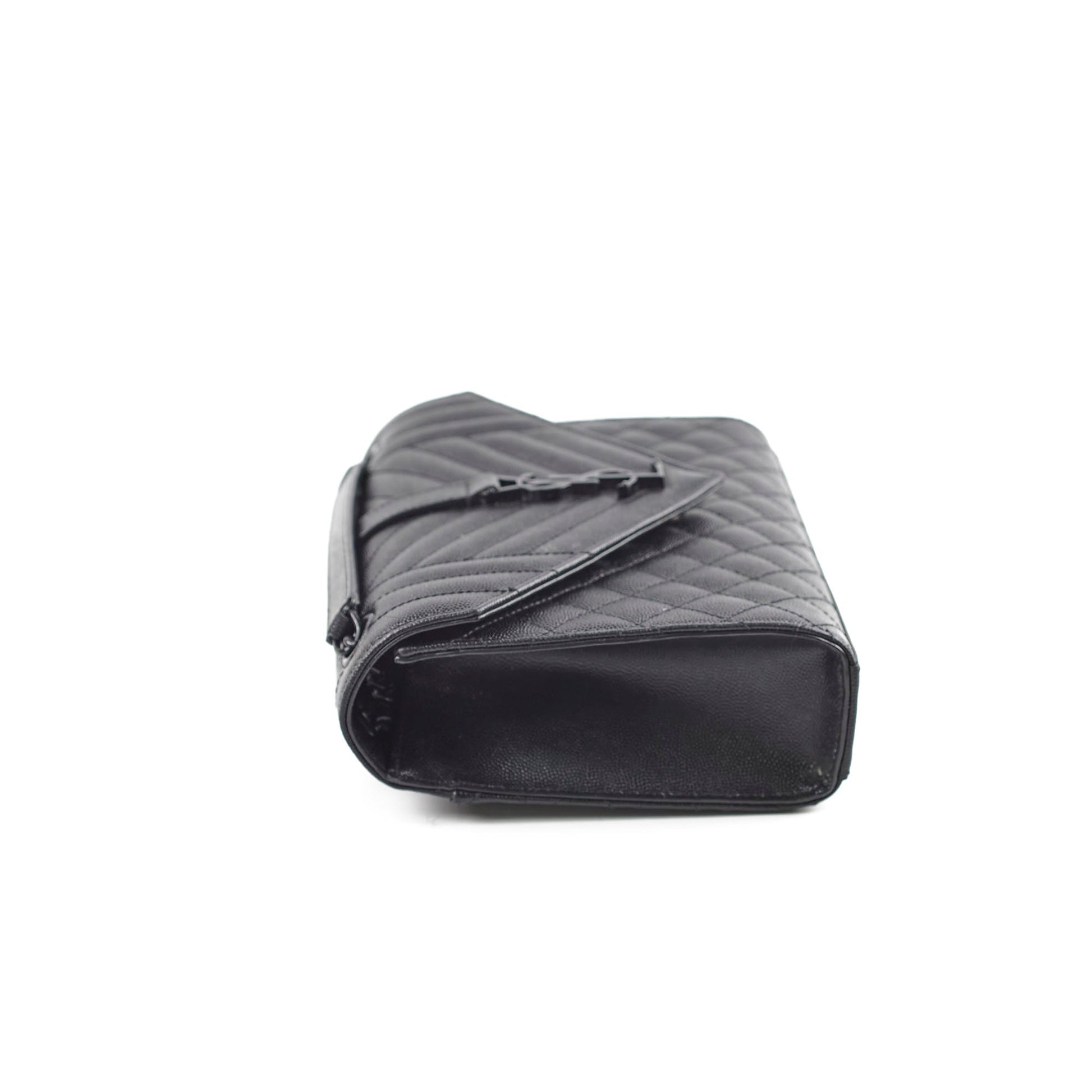 YSL Saint Laurent Envelope Bag Quilted Black Shoulder Bag