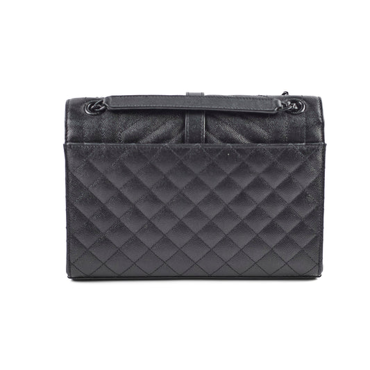 YSL Saint Laurent Envelope Bag Quilted Black Shoulder Bag