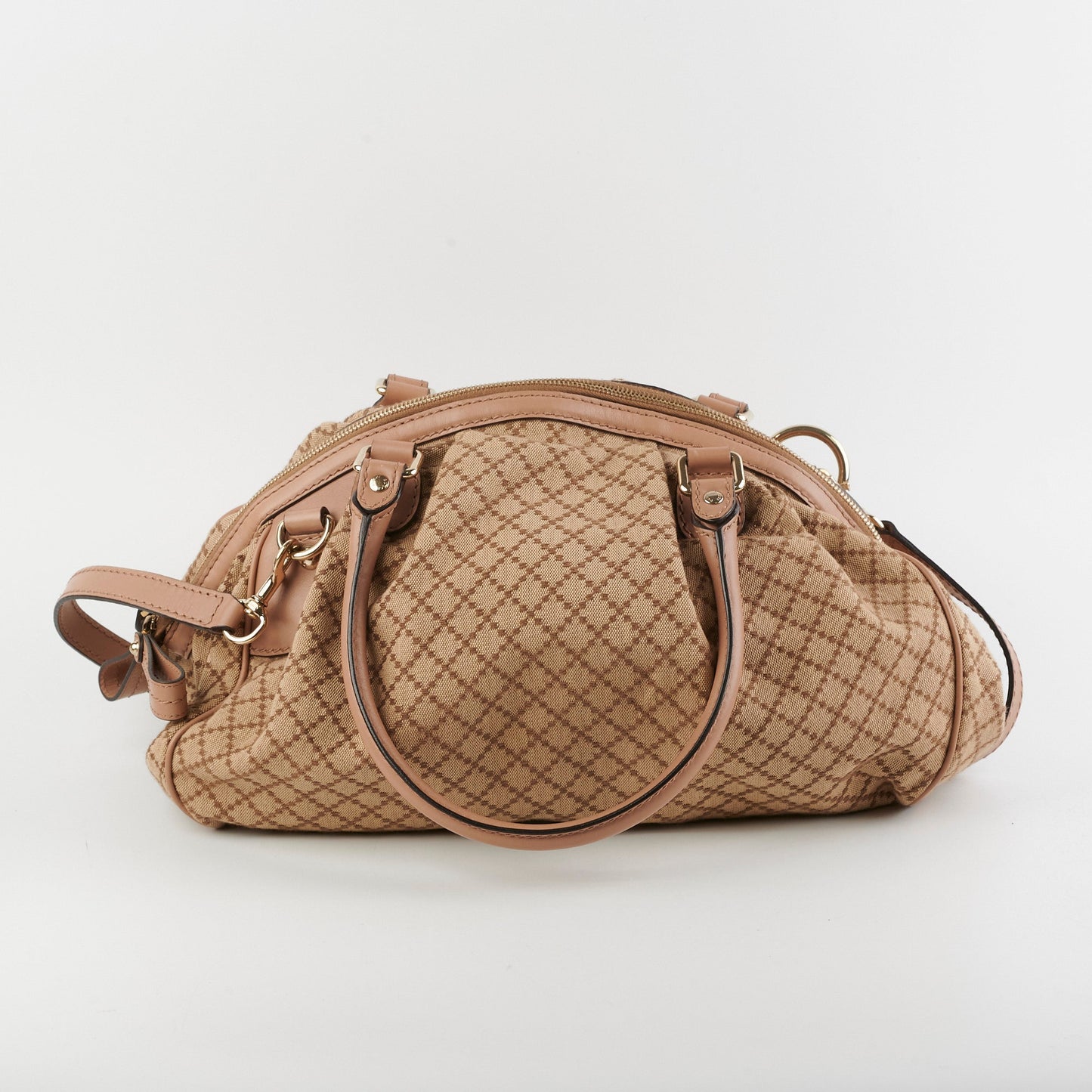 Gucci Tote Bag Brown Pink Shoulder Bag