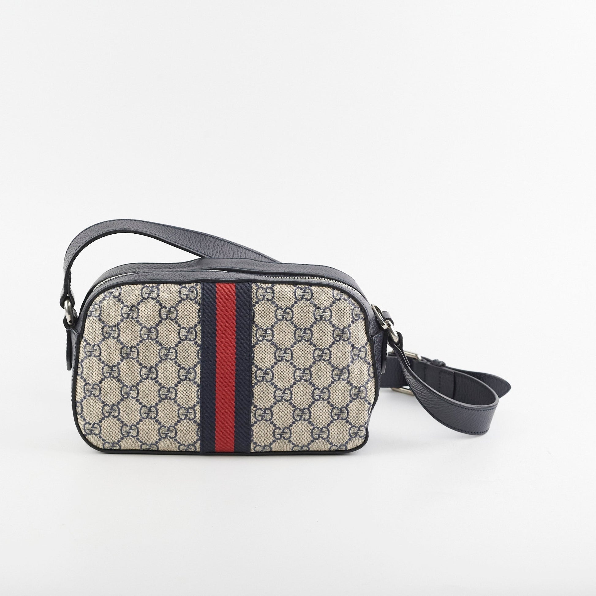 Gucci Navy Crossbody Monogram Crossbody Bag