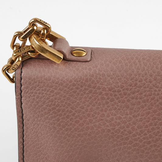 Dior Christian A Dusty Bag Pink Medium Flap Crossbody Bag