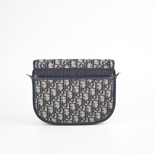 Dior Christian Bobby Oblique Crossbody Bag Navy Medium