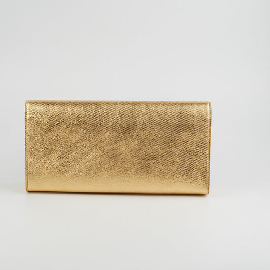 YSL Saint Laurent Kate Tassel Clutch Gold Clutch Bag