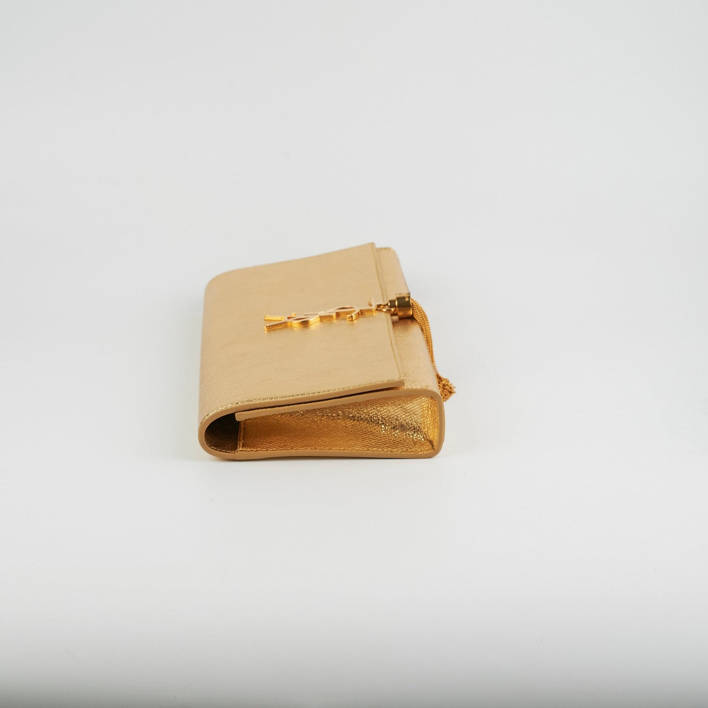 YSL Saint Laurent Kate Tassel Clutch Gold Clutch Bag