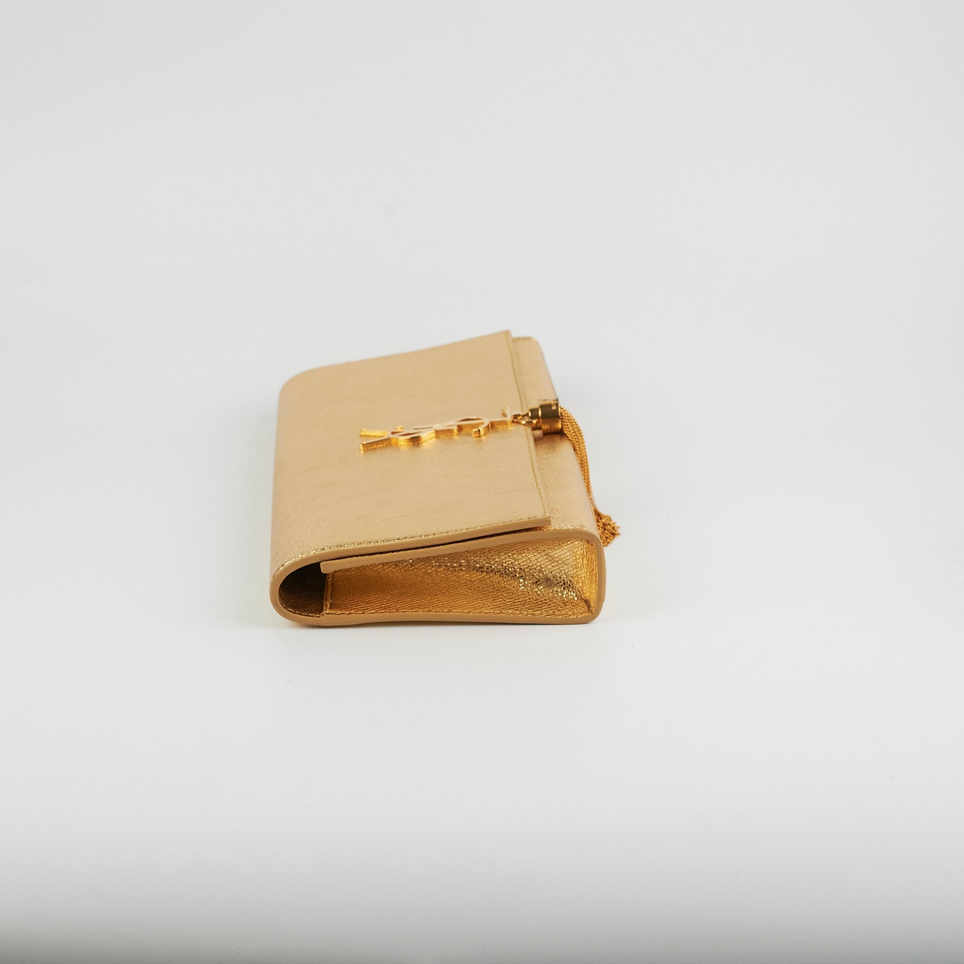 YSL Saint Laurent Kate Tassel Clutch Gold Clutch Bag