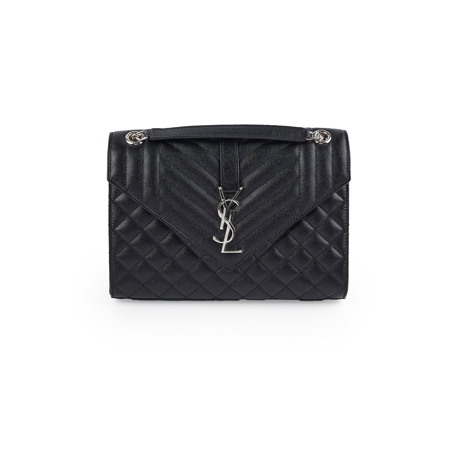 YSL Saint Laurent Envelope Bag Black Medium Crossbody Bag