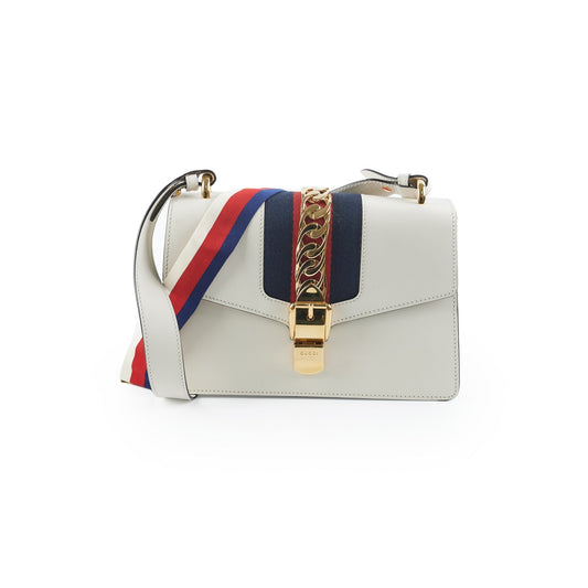 Gucci Sylvia Shoulder Bag White