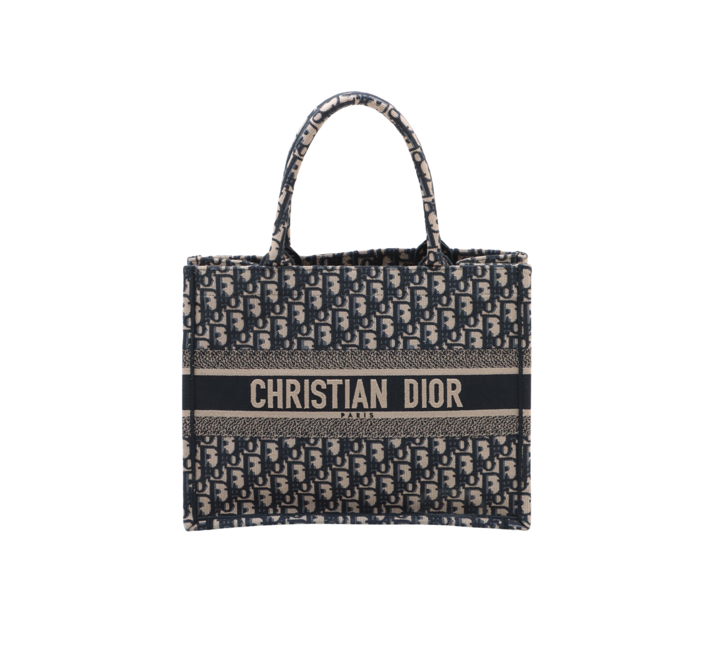 Dior Hold Bo Christian Oblique Book Tote Navy Medium Tote Bag