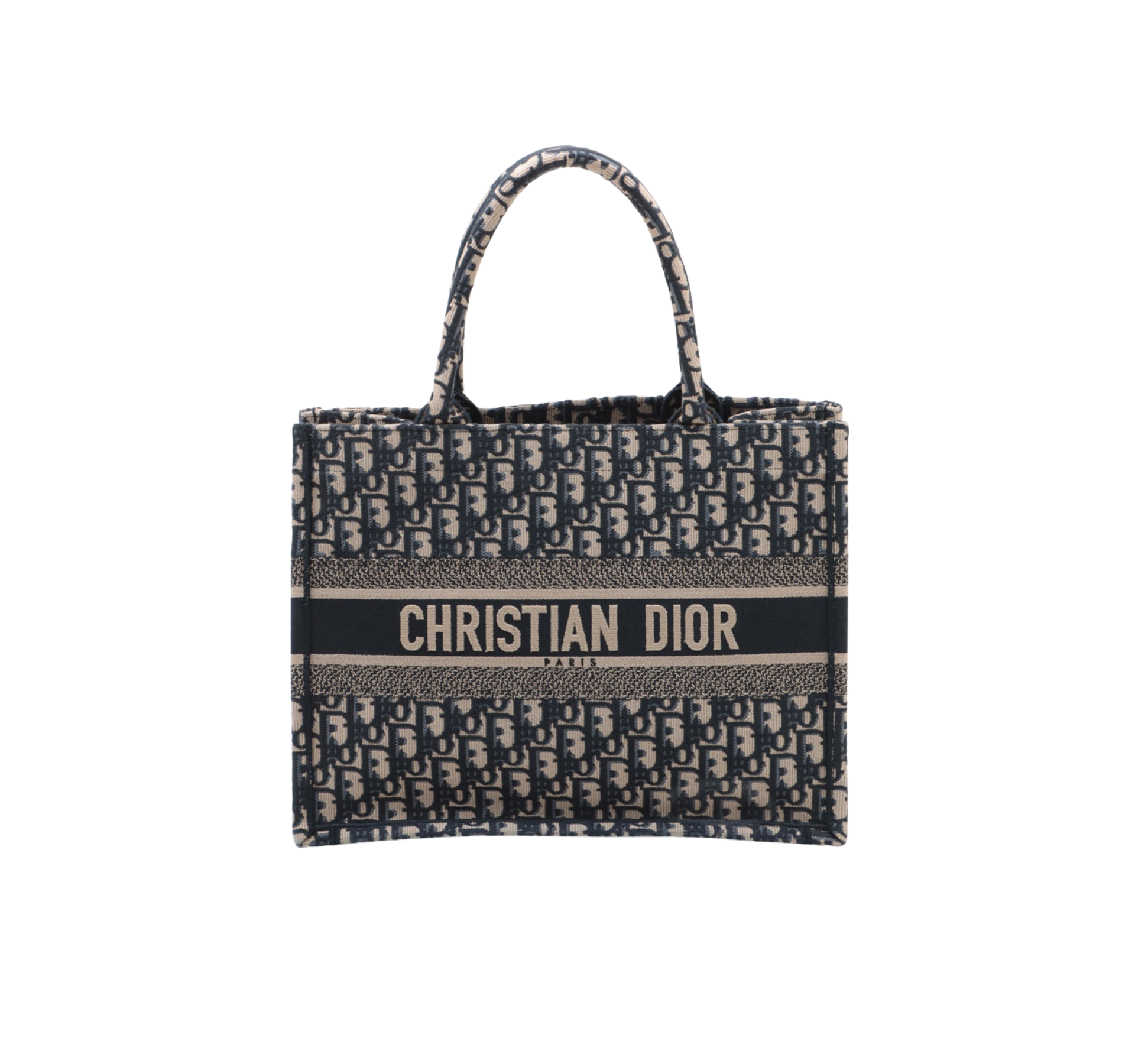 Dior Hold Bo Christian Oblique Book Tote Navy Medium Tote Bag
