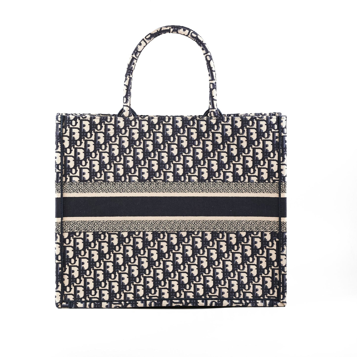 Dior Christian Book Tote Oblique Navy Large Tote Bag Large Oblique Navy