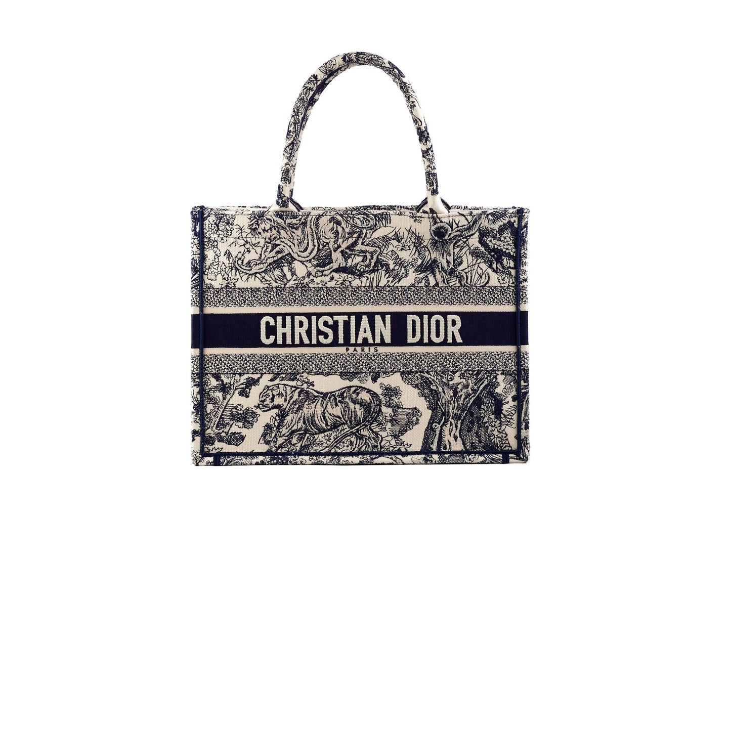 Dior Christian Book Tote Navy Medium Tote Bag